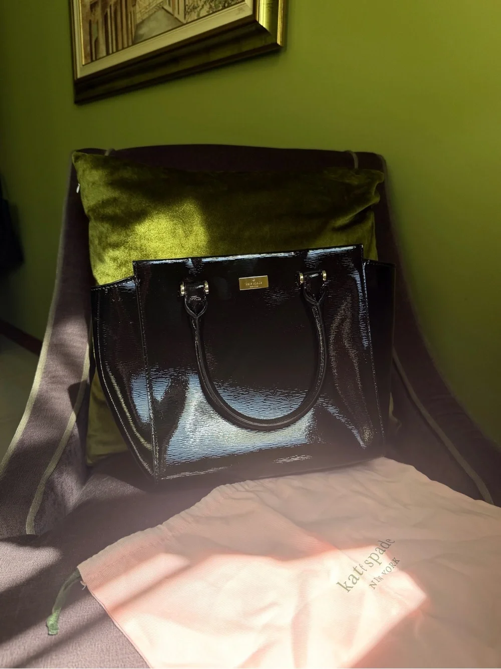 kate spade Black Patent Leather Tote